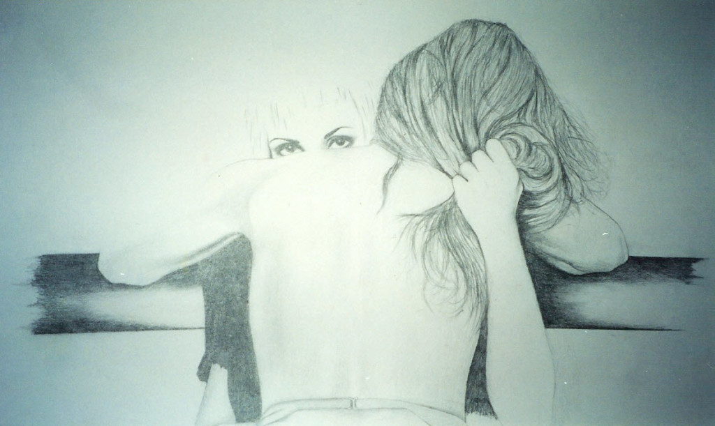 Artist Hangout 25 - Two Lovers (1995) (graphite) - by Artist Tai Zen