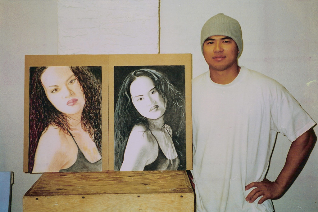 Artist Hangout 43 - Hong in Oil Pastel & Charcoal (2000) - By Artist Tai Zen