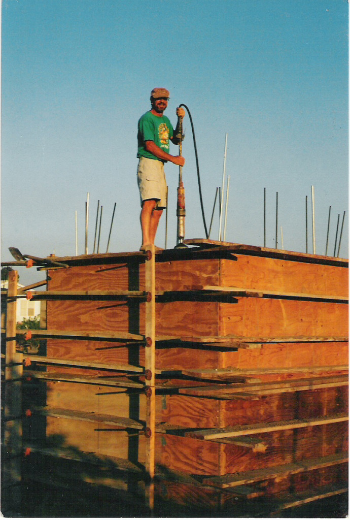 Artist Hangout - Rammed Earth House Construction 13 - Filling Forms With Soil