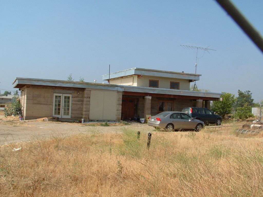 Artist Hangout - Rammed Earth House Construction 32 - North View