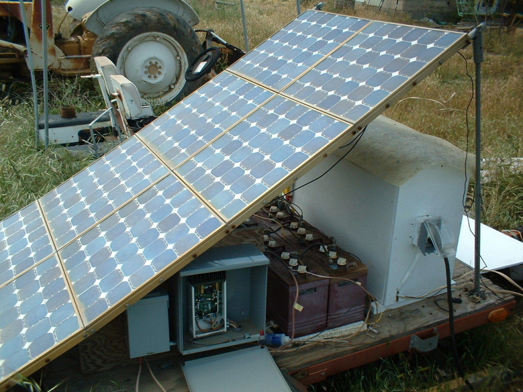 Artist Hangout - Rammed Earth House Construction 50 - Solaterre's Ground Mounted Solar Panels