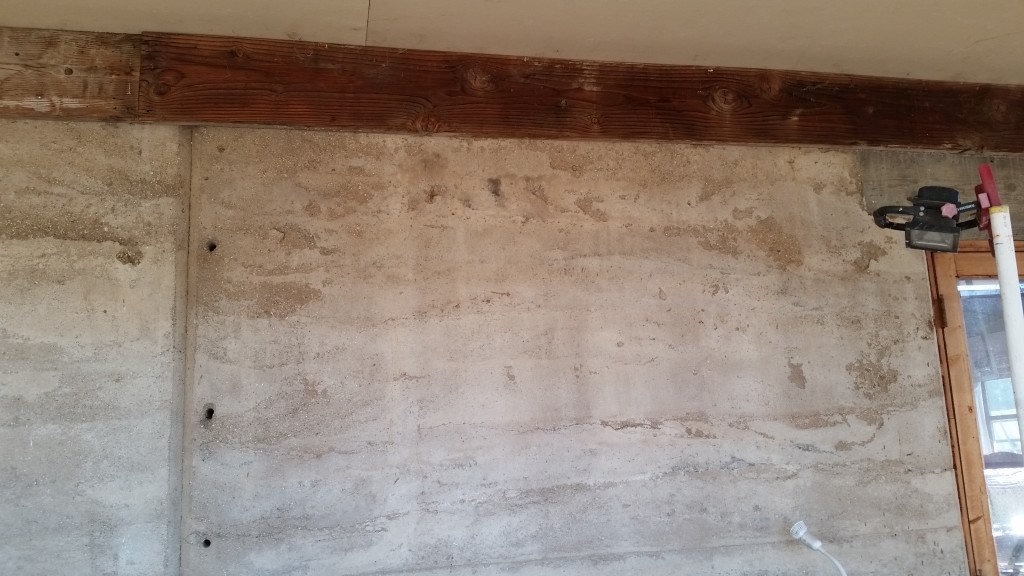 Rammed Earth House Construction Fig 46 - Living Room Wall