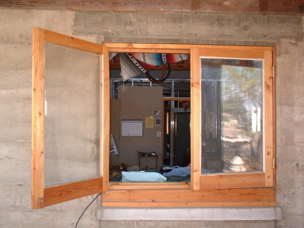 Rammed Earth House Construction Fig 47 - Newly Installed Window